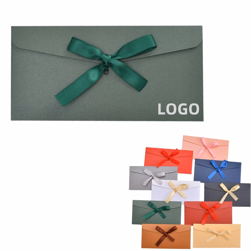 Business Envelope Gift Card Letter Folder With Ribbon