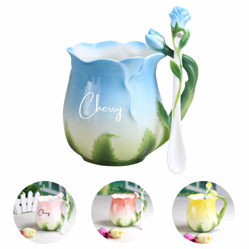 Creative Rose ceramic mug