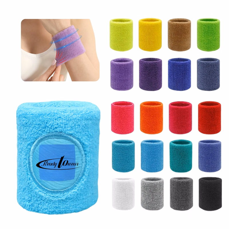 Fabric Logo Sweat-Wicking Sports Wristbands