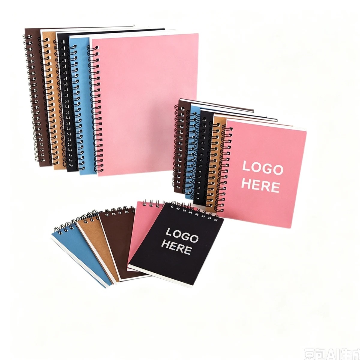 Custom Logo Grid Spiral Notebook 1