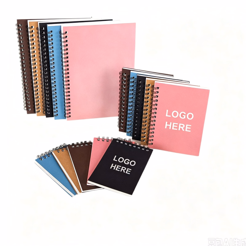 Custom Logo Grid Spiral Notebook