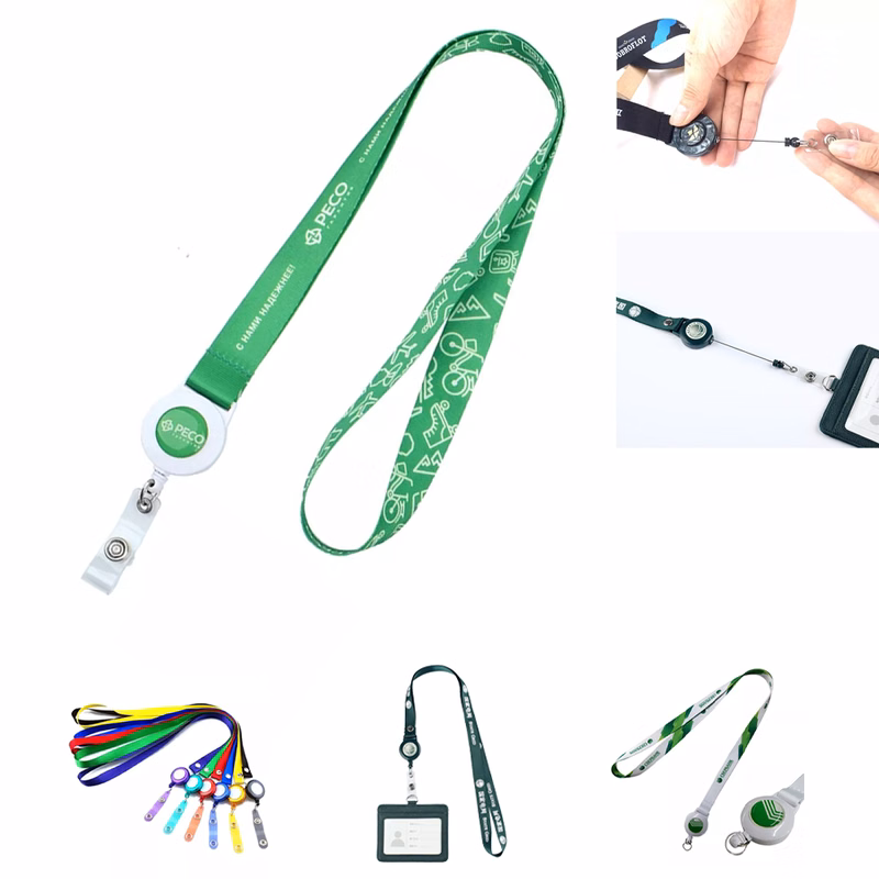 Decorated 3/4" Lanyard w/ Full color Badge Reel