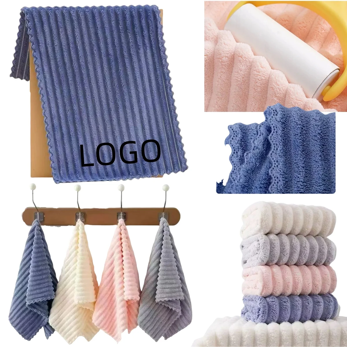 Coral Fleece Thickened Towel 1