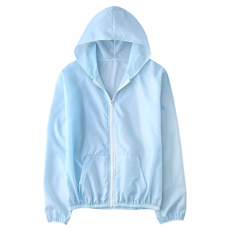 Unisex Outdoor Hooded Sun Protection Jacket with UPF 50+
