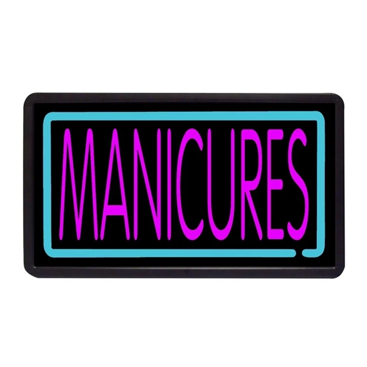 Manicures 13" x 24" Simulated Neon Sign 1