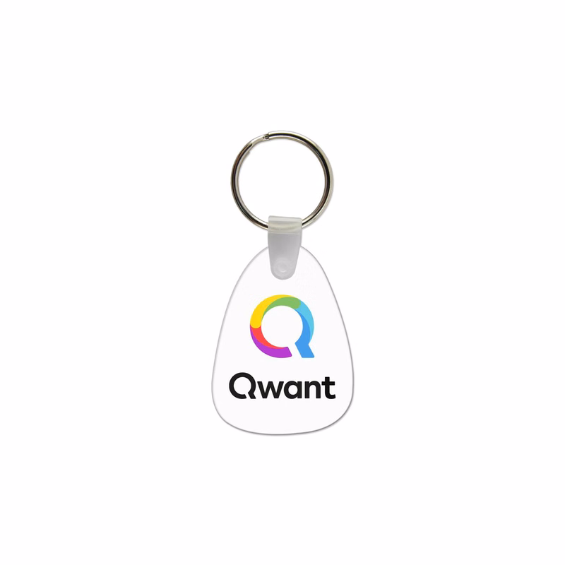 Tear Drop Shaped USA Made Vinyl Keychain