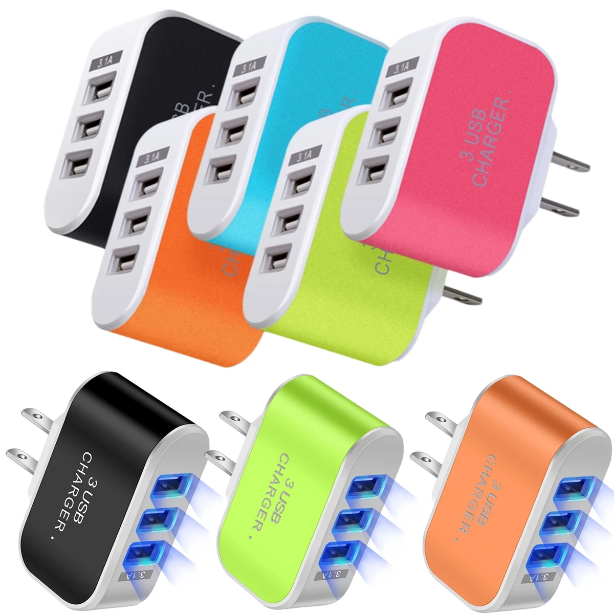 Cell Phone USB Fast Wall Charger Block 1