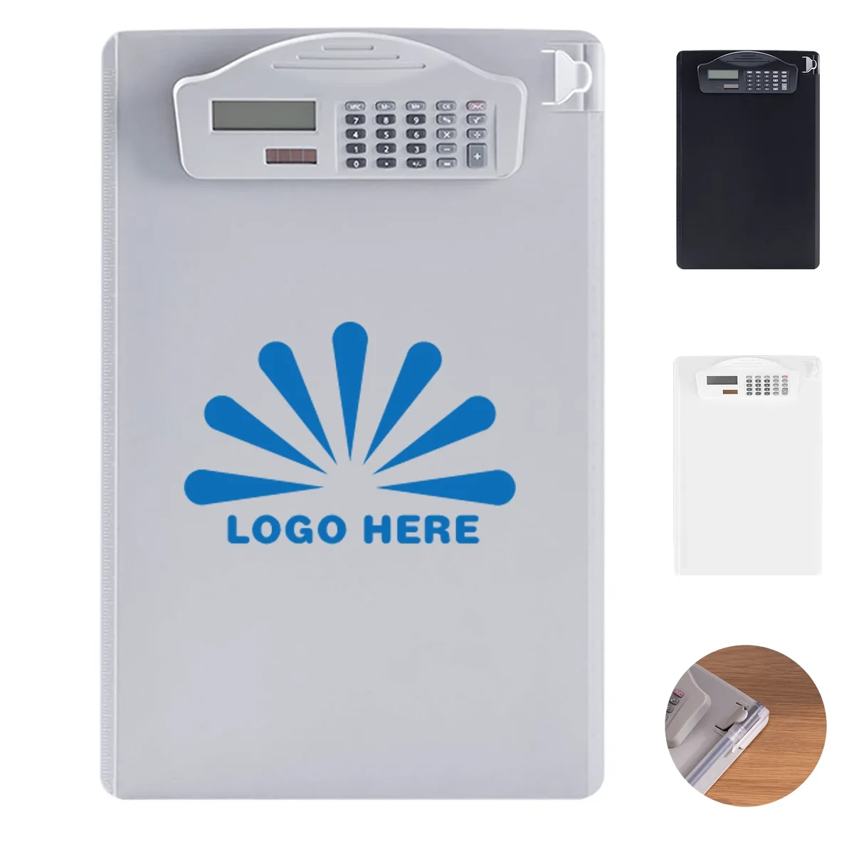 Sturdy Clipboard with Built-In Calculator and Pen Holder 1