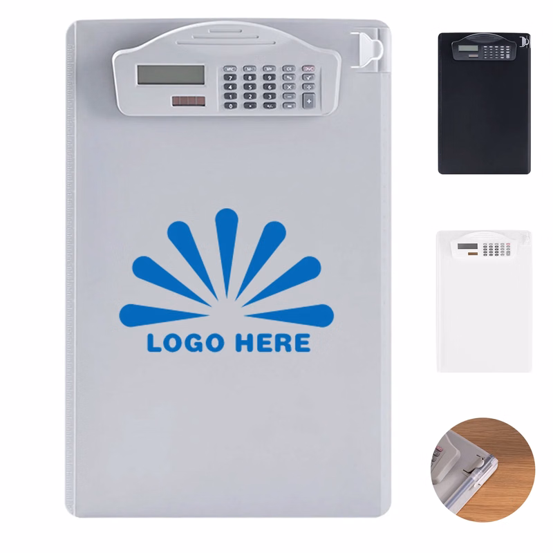 Sturdy Clipboard with Built-In Calculator and Pen Holder
