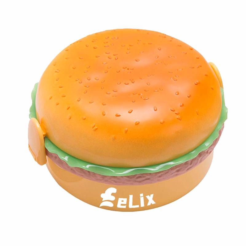 Round Hamburger Lunch Box