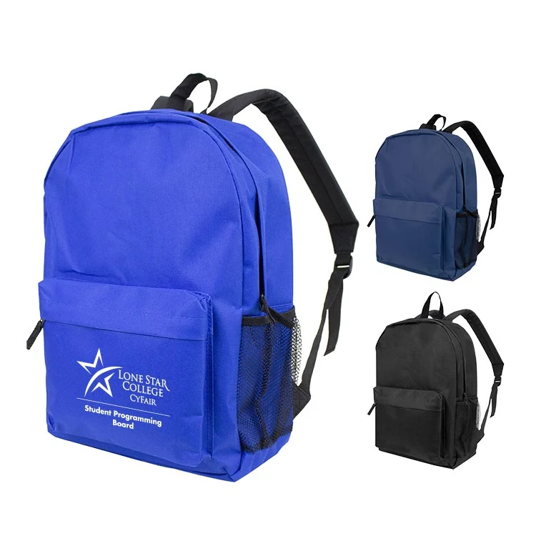600D 17" Best Value Heavy Duty Backpack with Water Bottle Pocket 1