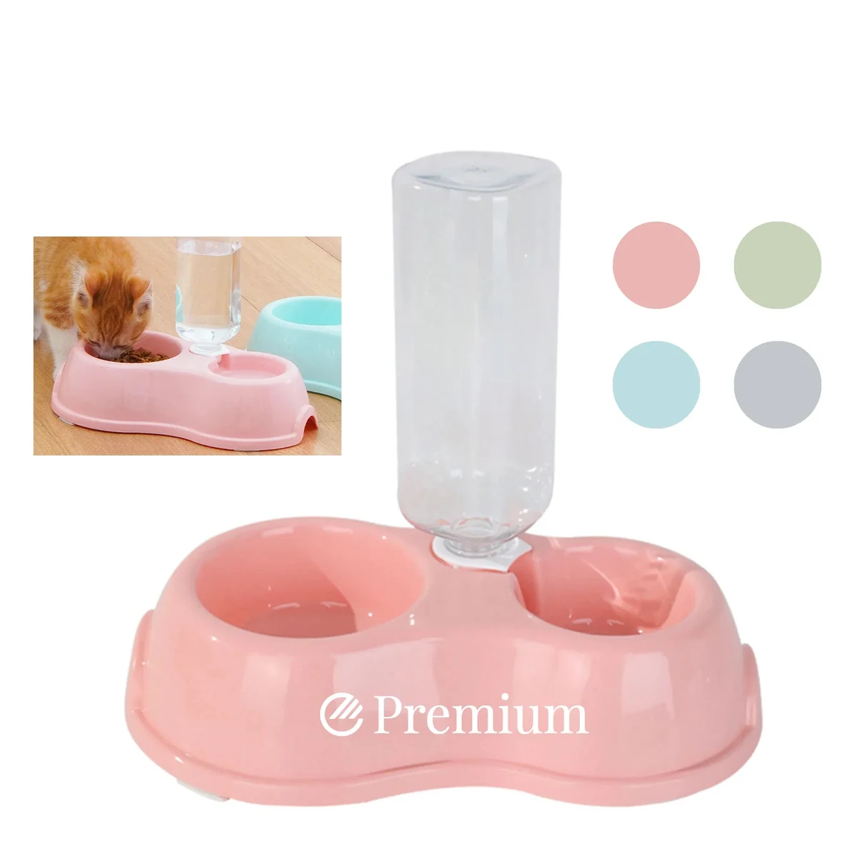 2 in1 Pet Water and Food Dog Cat Bowl Set 1