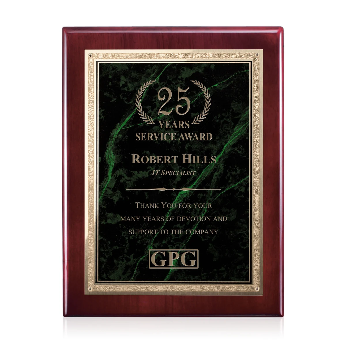 Gemstone Rosewood Plaque - Rosewood/Verdi 1