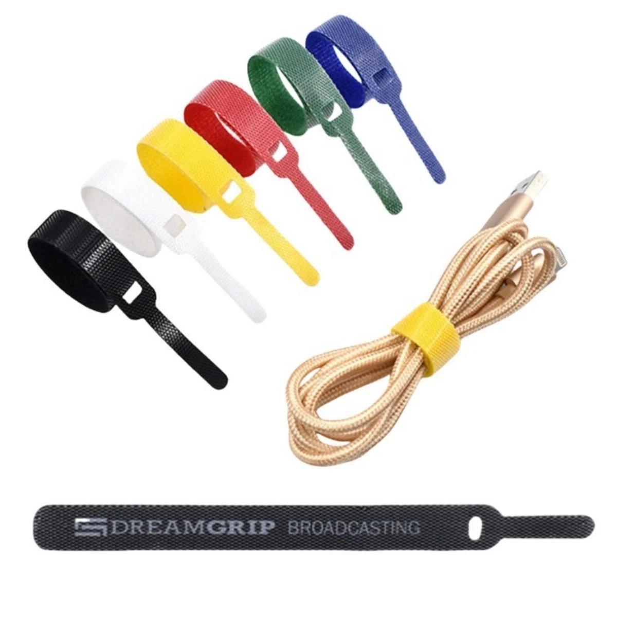 Reusable Hook And Loop Cable Tie Organizer 1