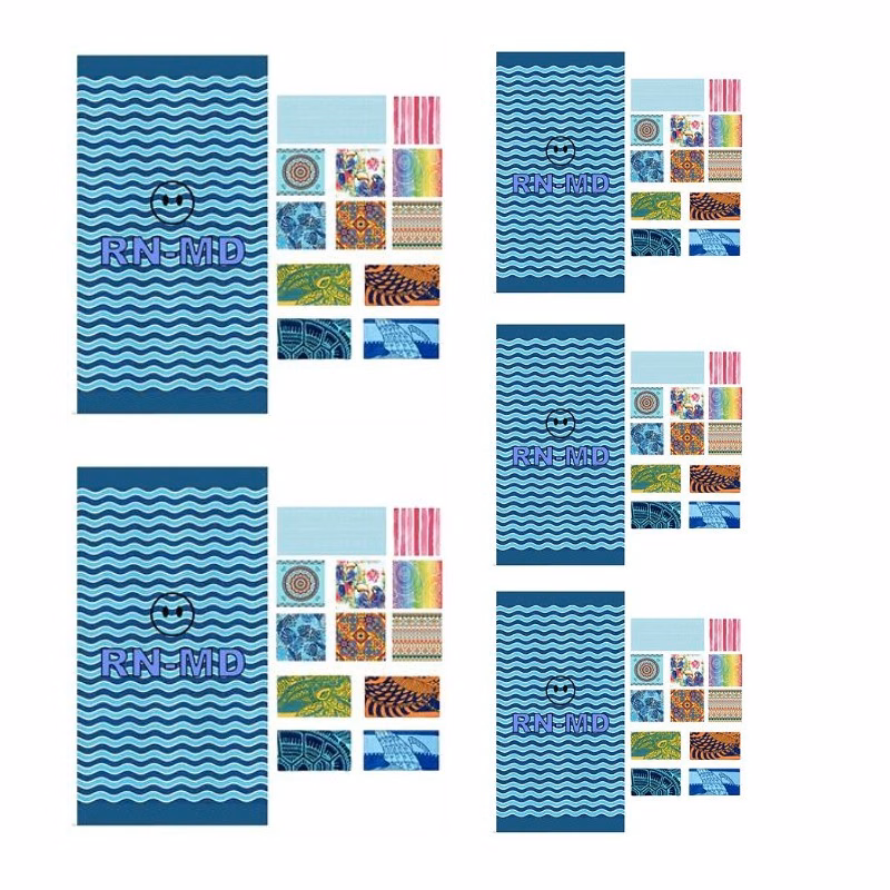 Double Sided Fleece Polyester Brocade Beach Towel MOQ 50PCS