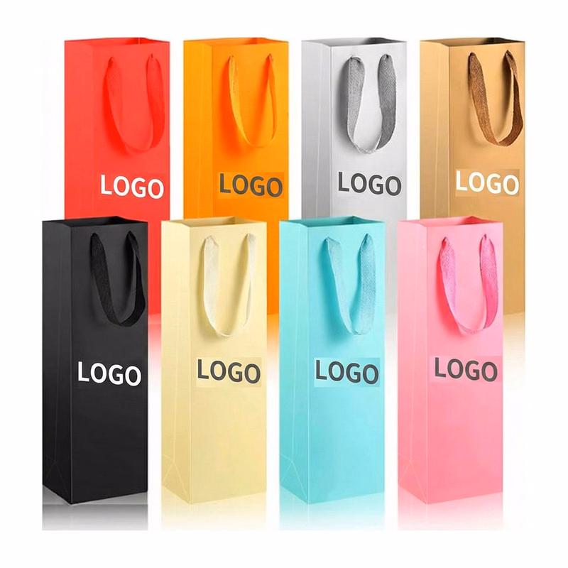 Single Wine Bottle Paper Packaging Bag