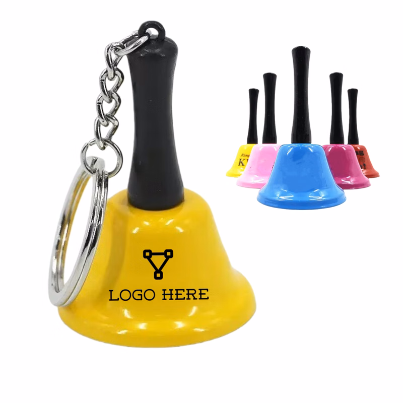 Mini Metal Dinner Bell Keychain