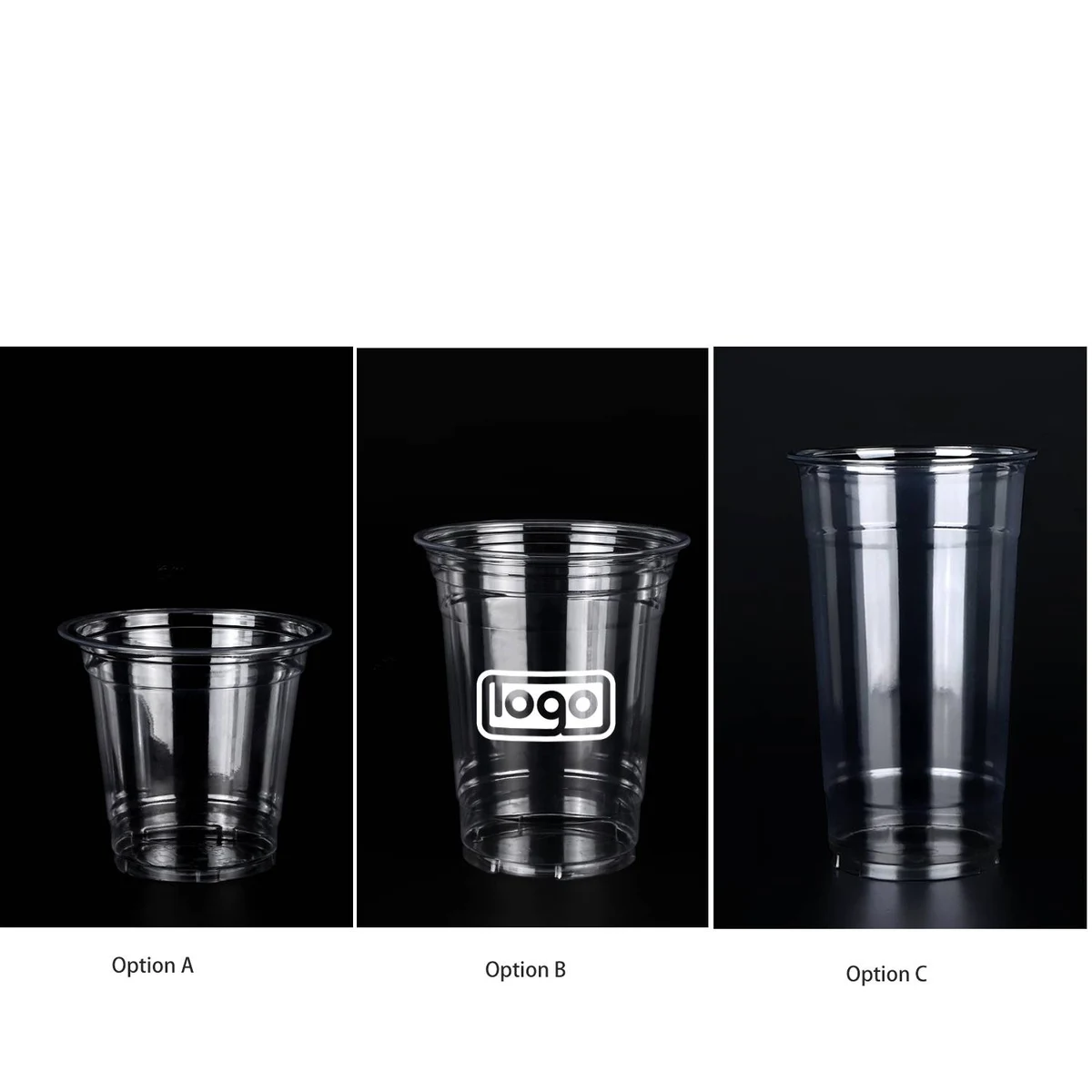12/16/24/32oz Plastic Clear cups with Lid 1