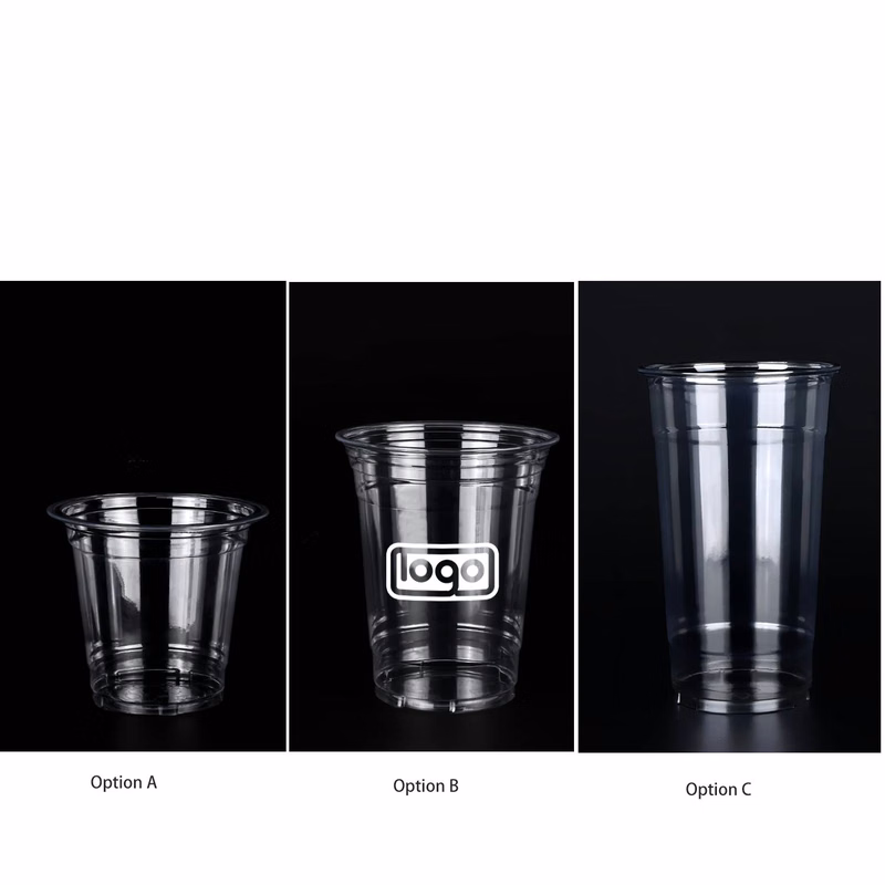 12/16/24/32oz Plastic Clear cups with Lid