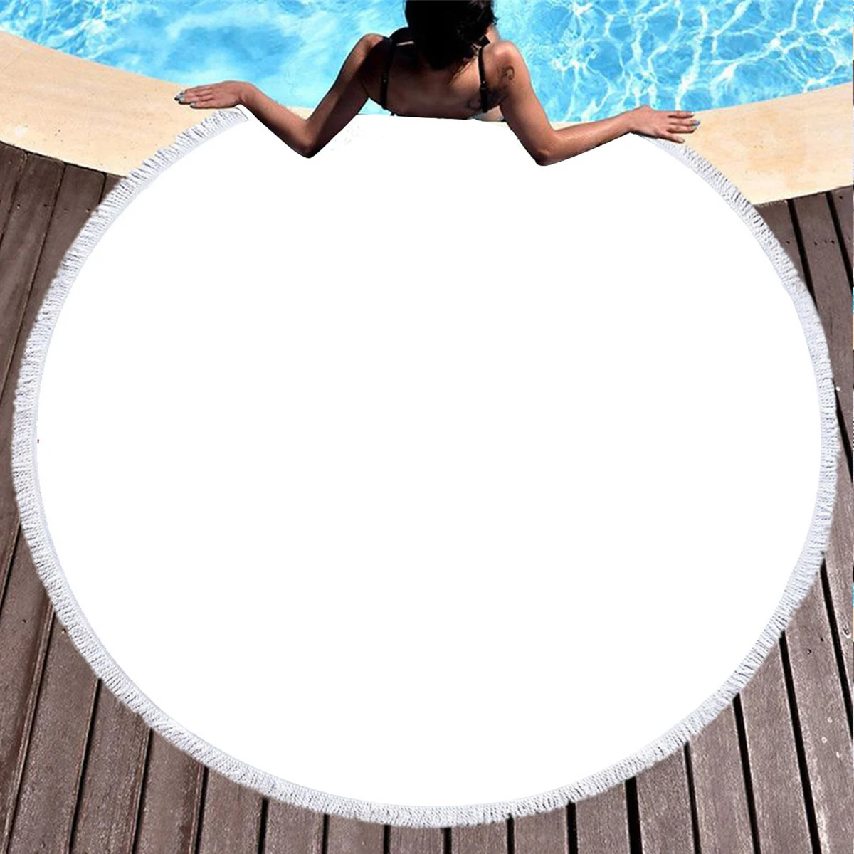 Round Beach Towels With Tassel 1