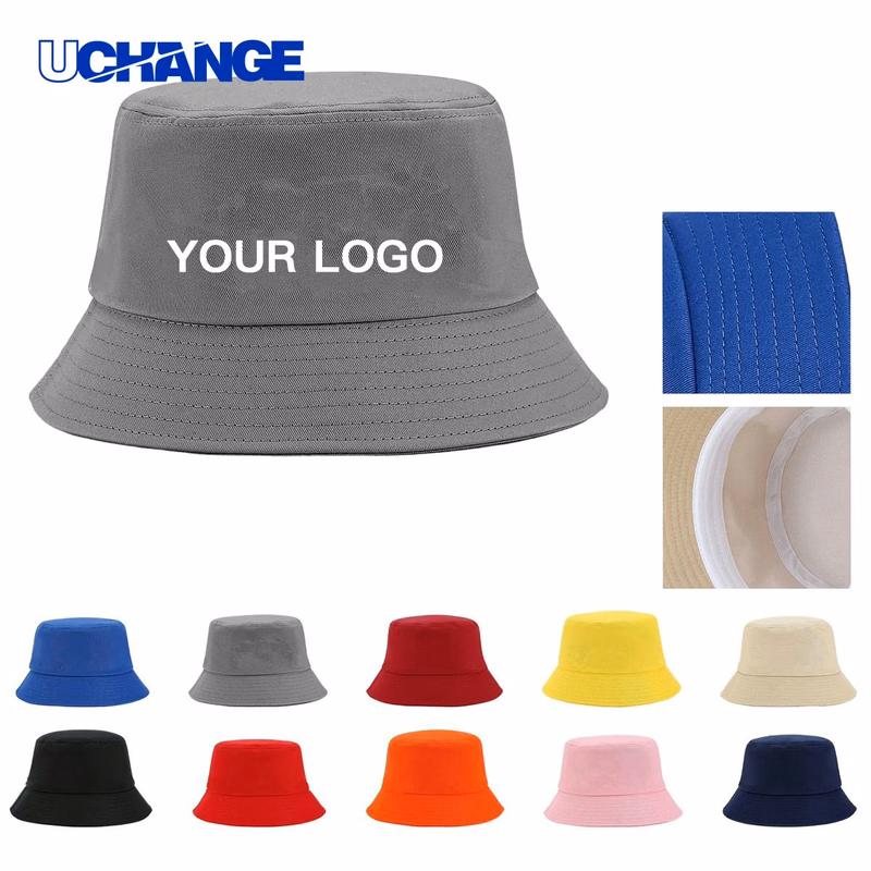 Cotton Bucket Hat Headwear with Wide Sun Protective Brim