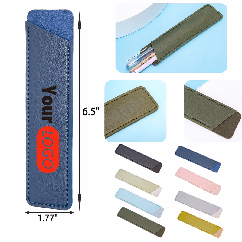 PU Leather Durable Pen Sleeve Pouch