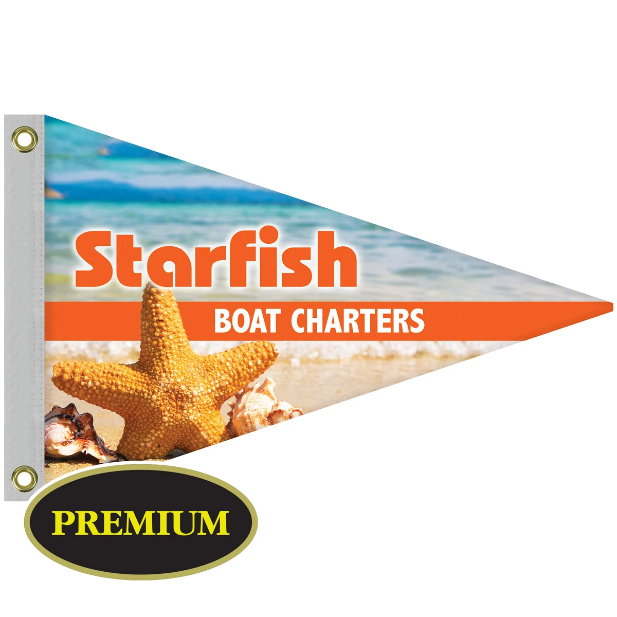 Single Reverse Knitted Polyester Pennant Boat Flag (24"x36") 1