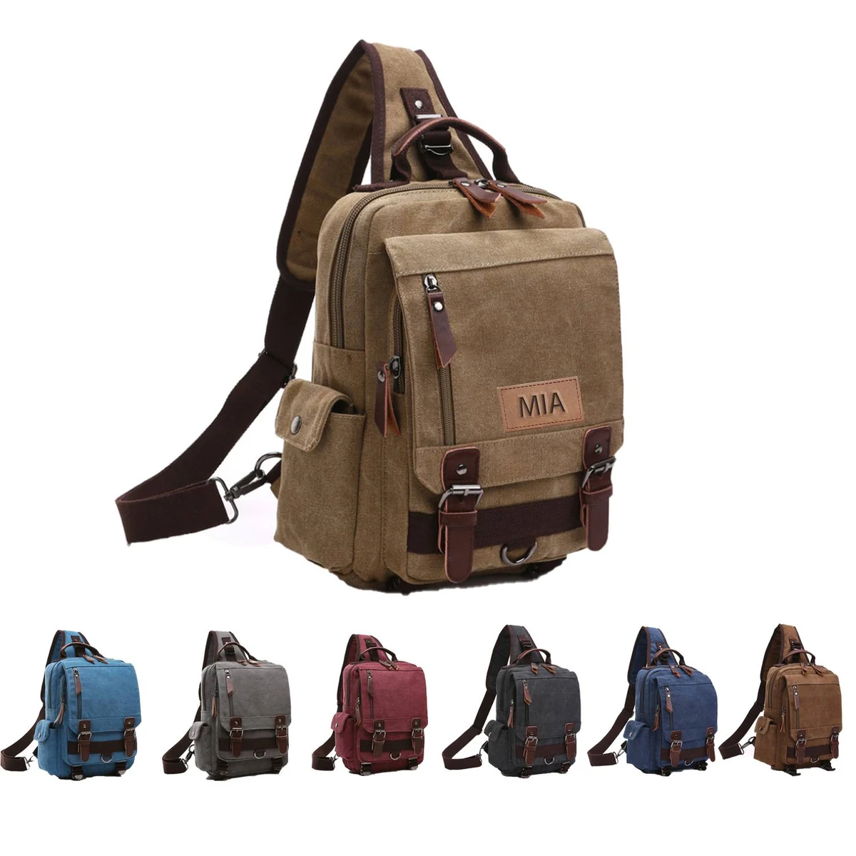 Canvas Shoulder Backpack 1