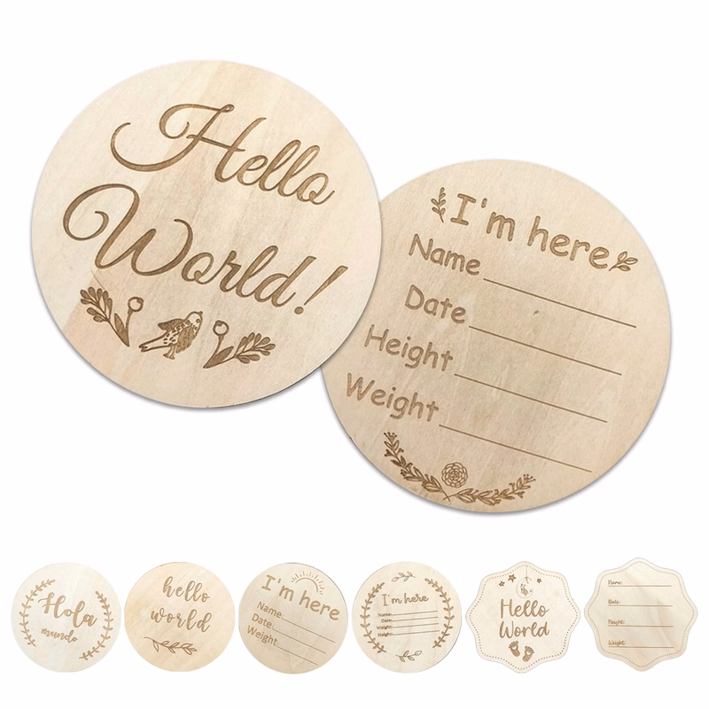 2.75"-Wood Veneer Ornaments W/ Laser Engraving
