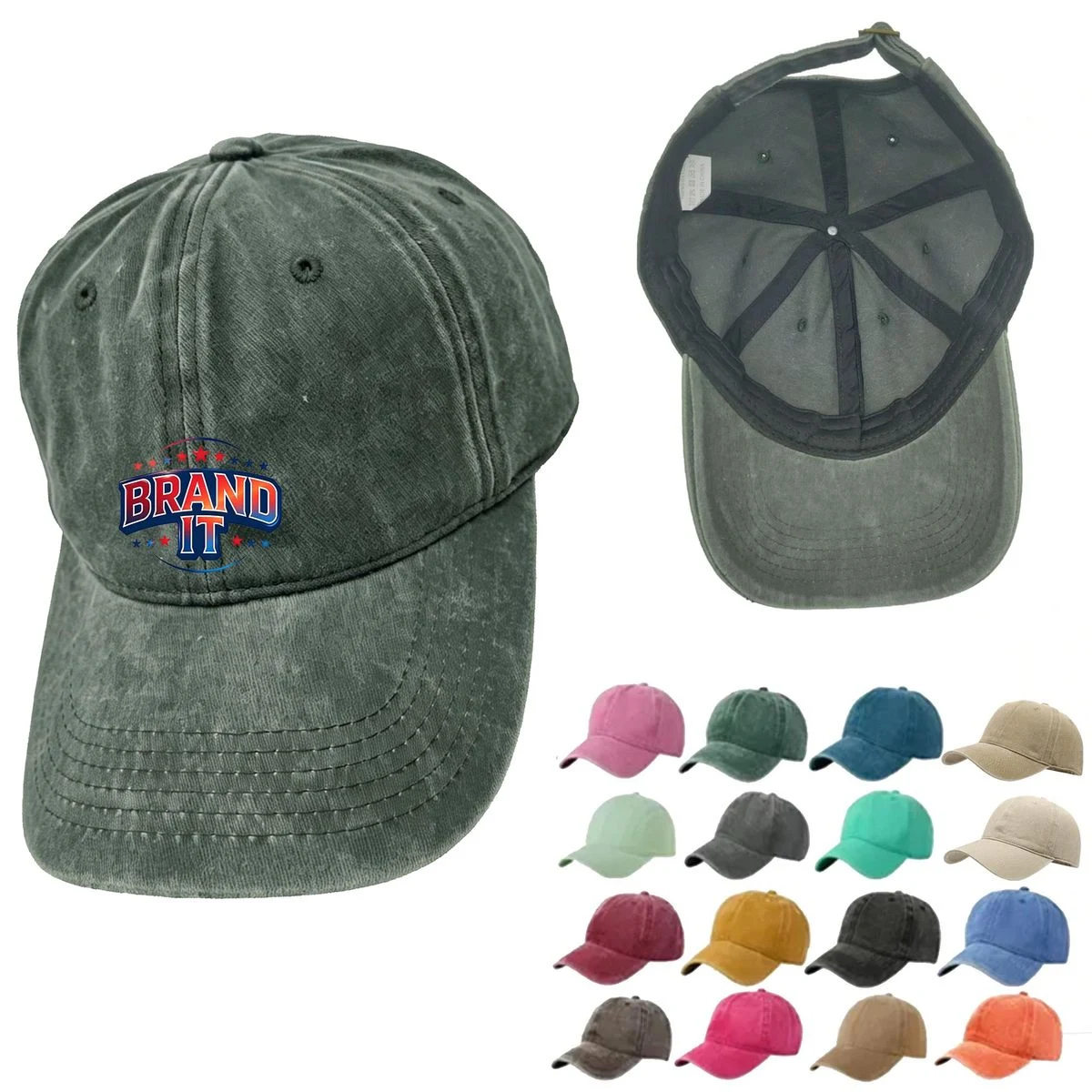 Cotton Dyed Dad Twill Baseball Cap 1
