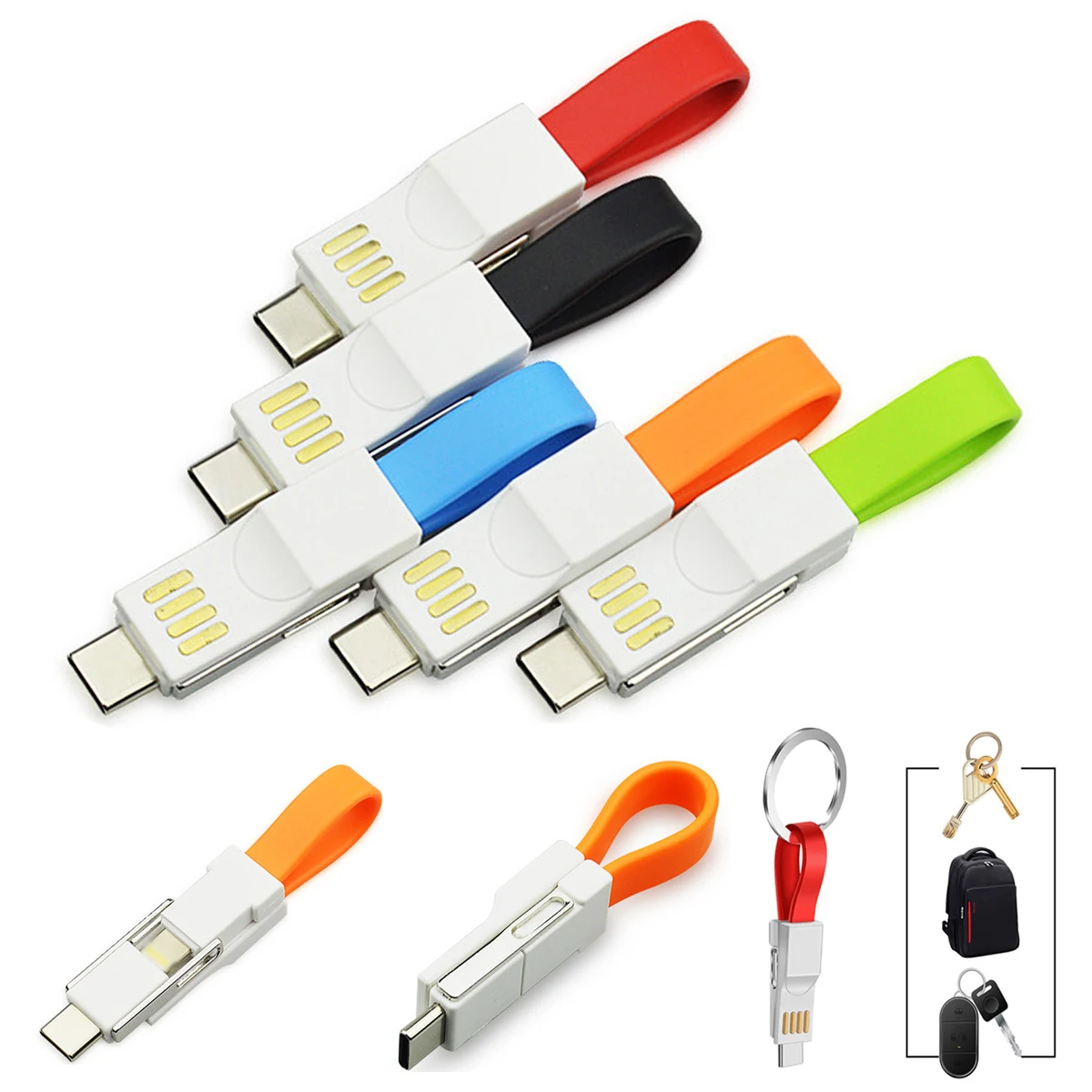 3-in-1 USB Cable With Keyring 1