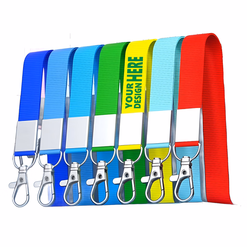 MOQ50 Durable Lanyard with Metal Hook for ID Holders