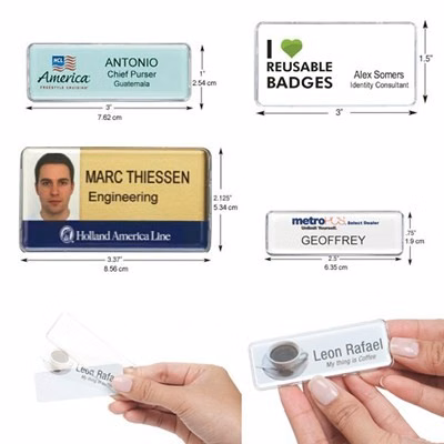 Reusable Name Badges Rectangle