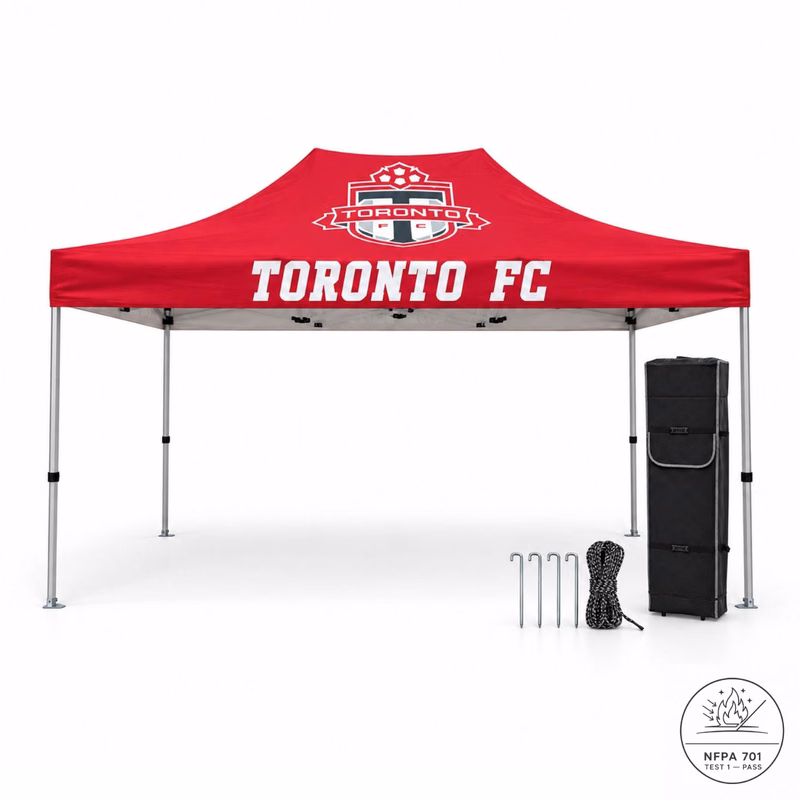 15' Premium Sublimated Tent Kit, Includes Premium 40mm Aluminum Frame, Canopy, Case, Grass Stake Kit