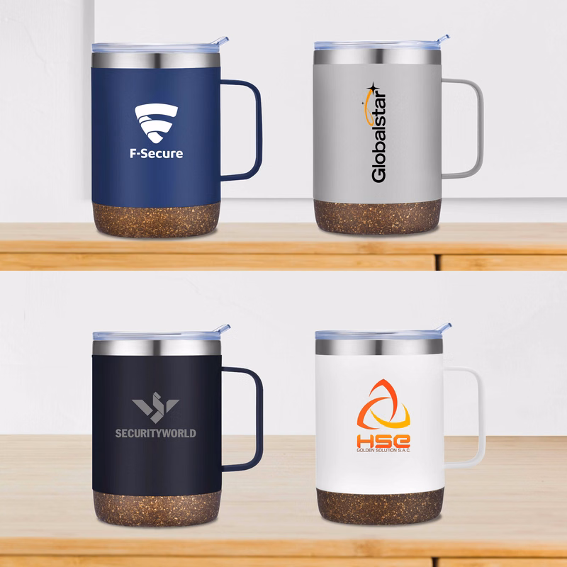 COOSA - 12 OZ VACUUM SEALED MUG WITH CORK BOTTOM