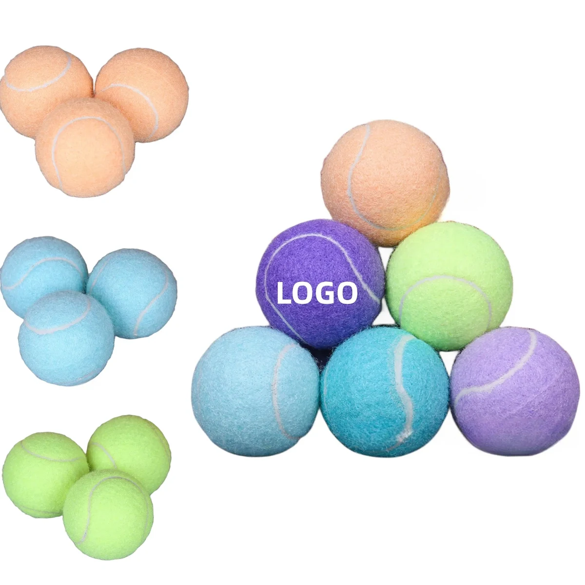 Macaron Color Tennis Training Pet Balls 1