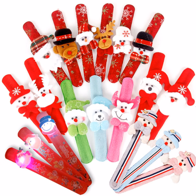 Santa Claus Decor Christmas Slap Bracelet