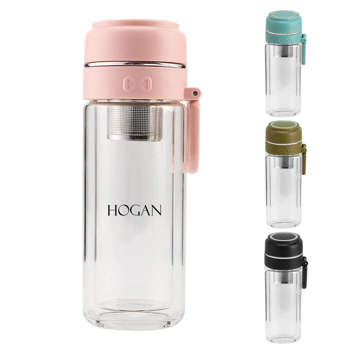 Double-layer insulated tea separator glass cup 1