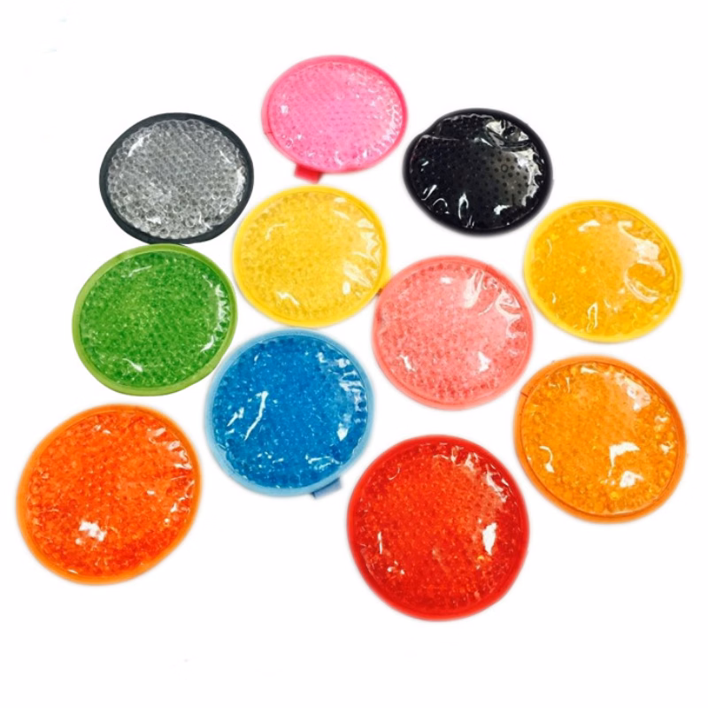 Round Hot/Cold Ice Gel Beads Pack with back Strap
