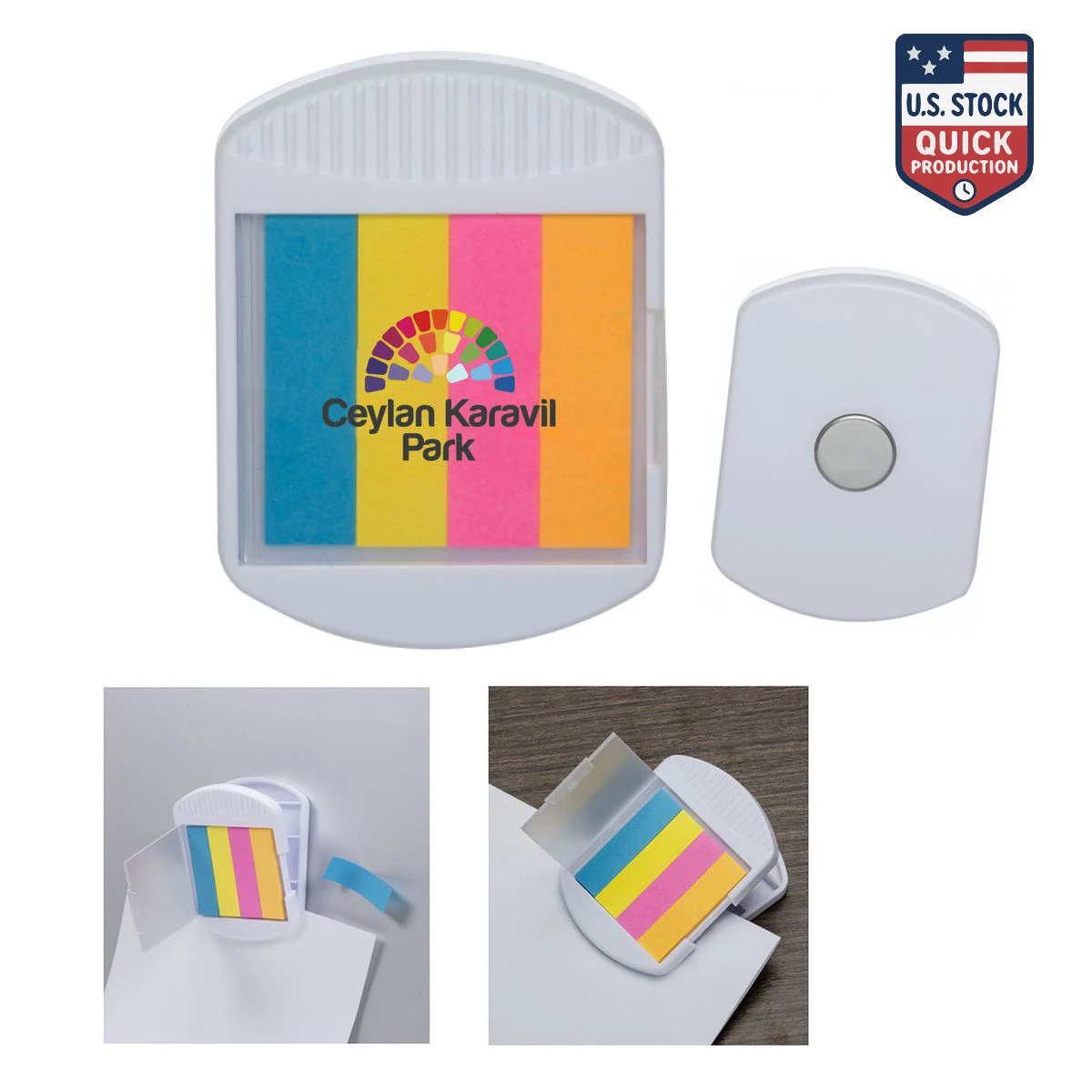 Magnetic Memo Clip with Adhesive Flags 1
