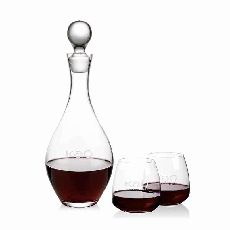 Briarwood Decanter & Hogarth Stemless Wine Set