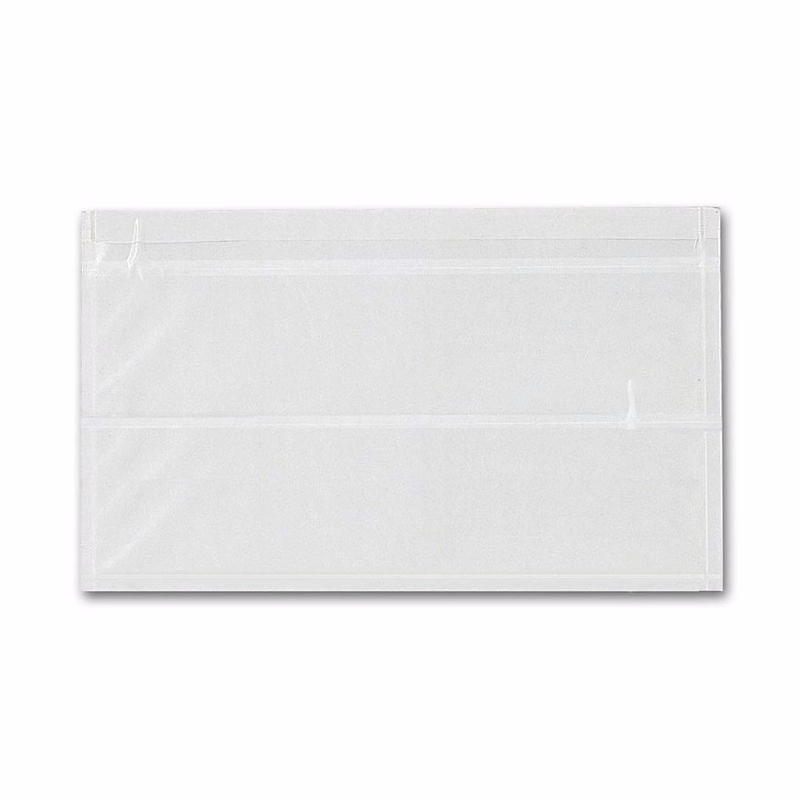Plastic File Pockets, Adhesive Transparent, 9 1/2" X 5 1/4"