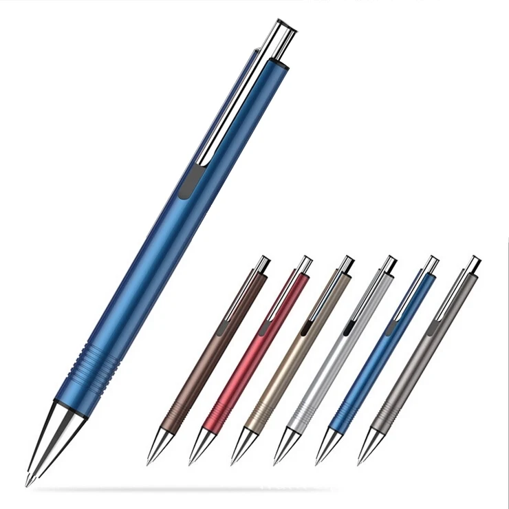 Retractable Metal Aluminum Barrel Ballpoint Pen 1