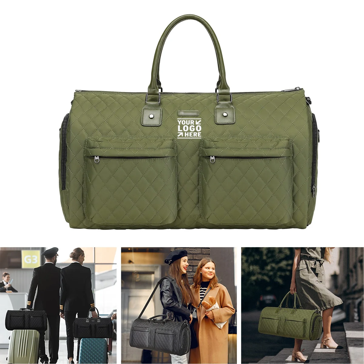 2 in 1 Womens Convertible Garment Travel Waterproof Carry On Garment Garment Duffel Bag 1