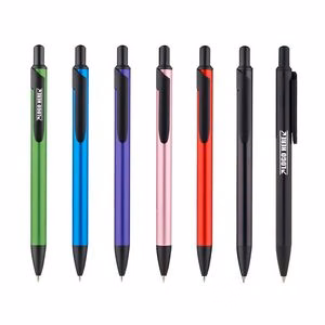 Plastic Metallic Color Click Ballpoint Pen