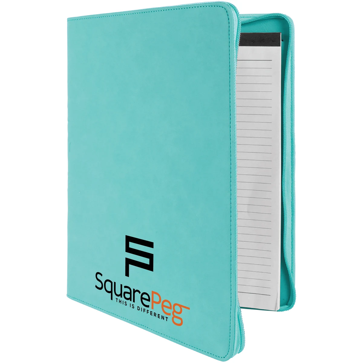 9" x 12" Leatherette Teal Portfolio with Zipper 1