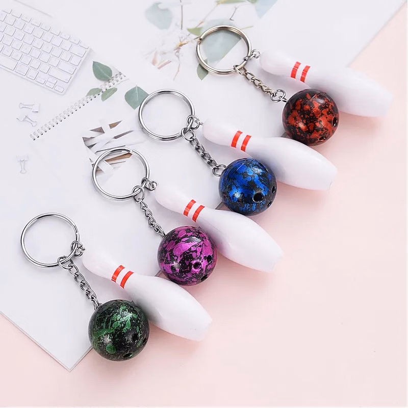 2 in 1 Bowling Metal Keychain