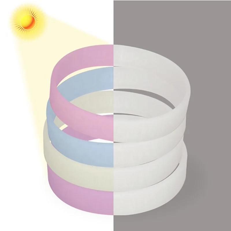 Custom UV Sensitive Color Changing Silicone Wristband 1