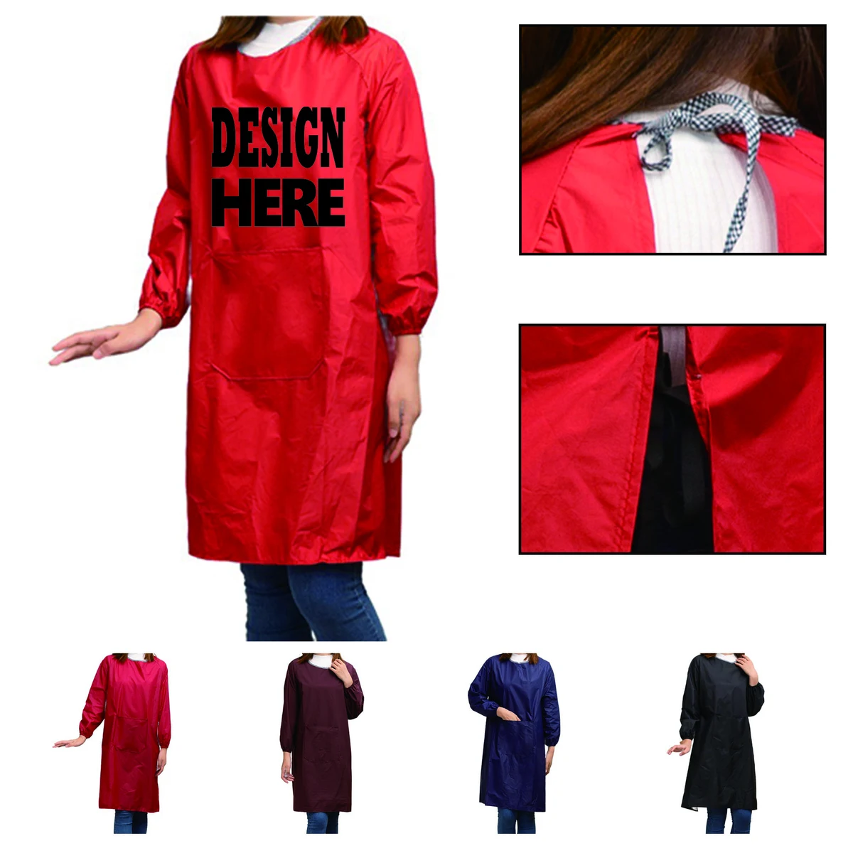 Full Color Smooth Touch Long-Sleeved Apron 1