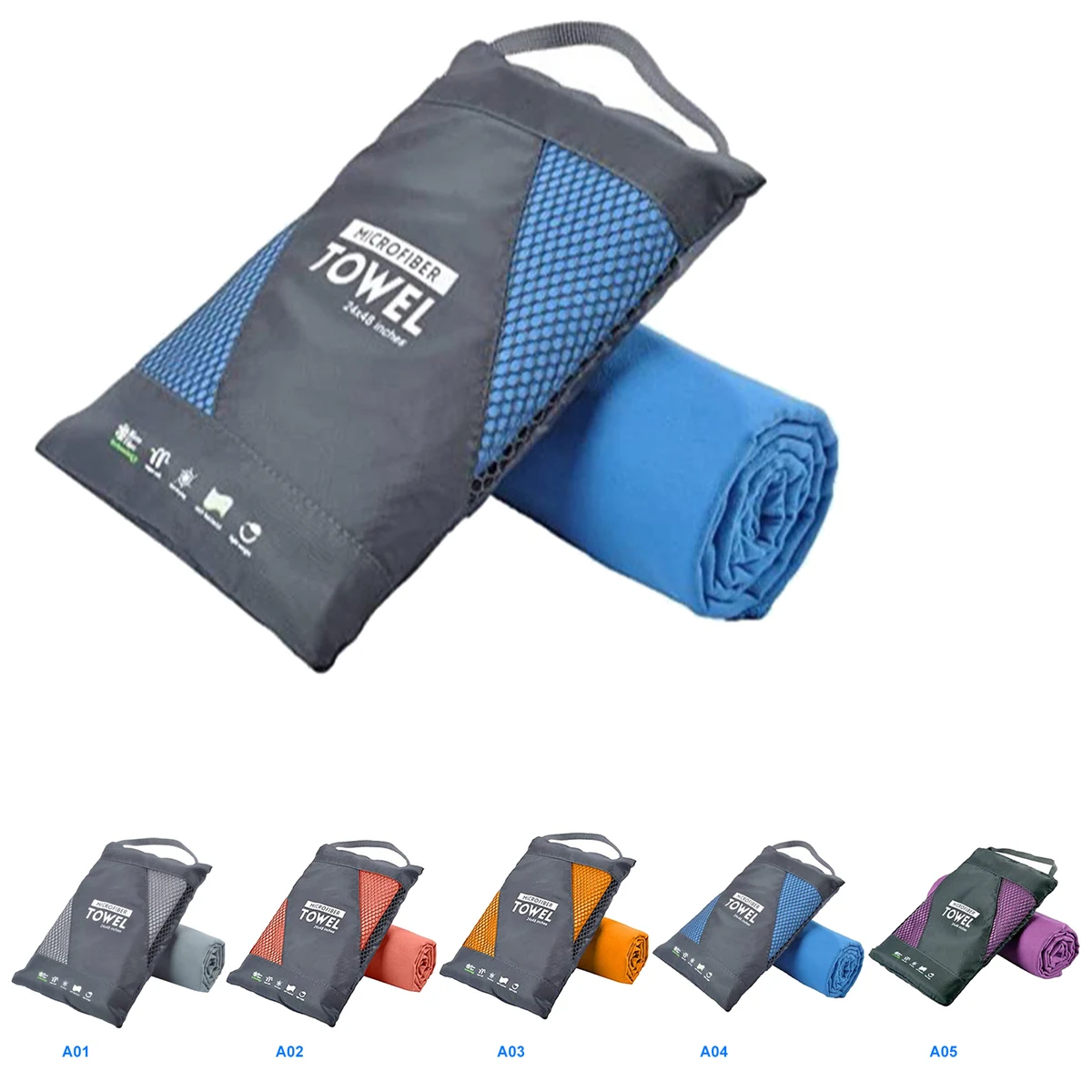 Microfiber Towel Perfect Travel & Sports &Beach Towel 1